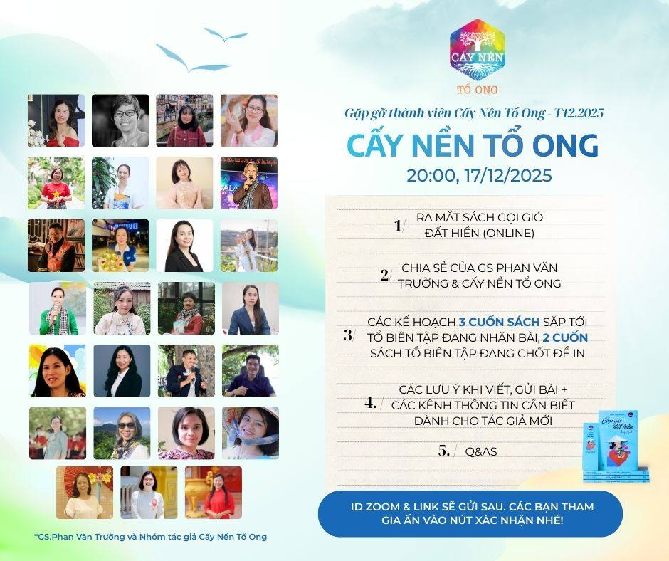 RA MẮT SÁCH "GỌI GIÓ ĐẤT HIỀN" (ONLINE) & CẤY NỀN TỔ ONG 2026